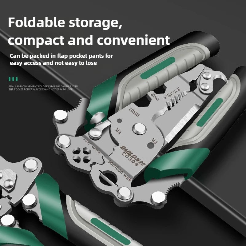 Multi Functional Foldable Electrician Specific Wire Cutting Pliers