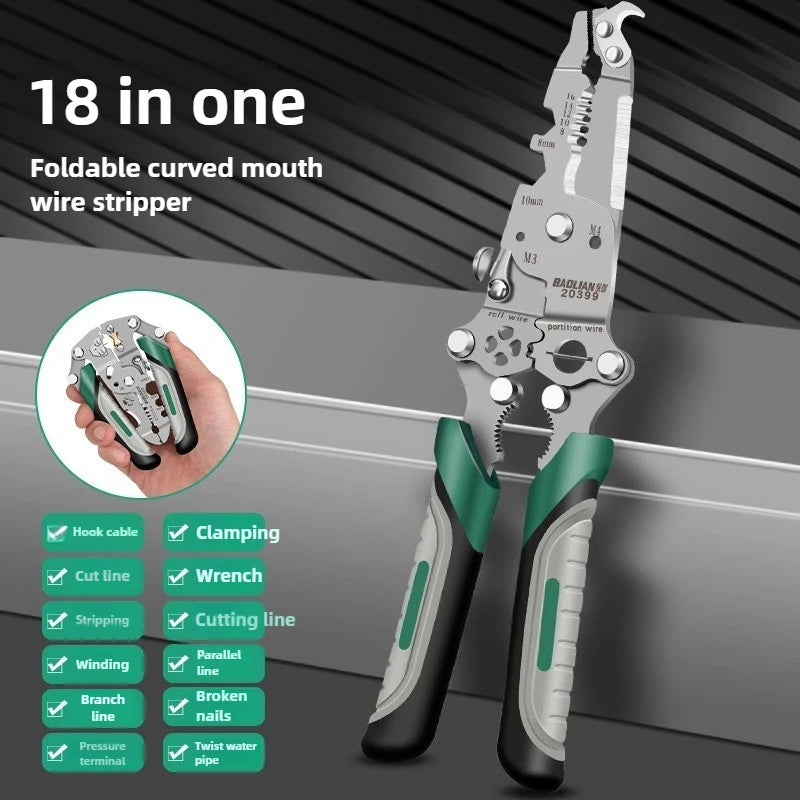 Multi Functional Foldable Electrician Specific Wire Cutting Pliers