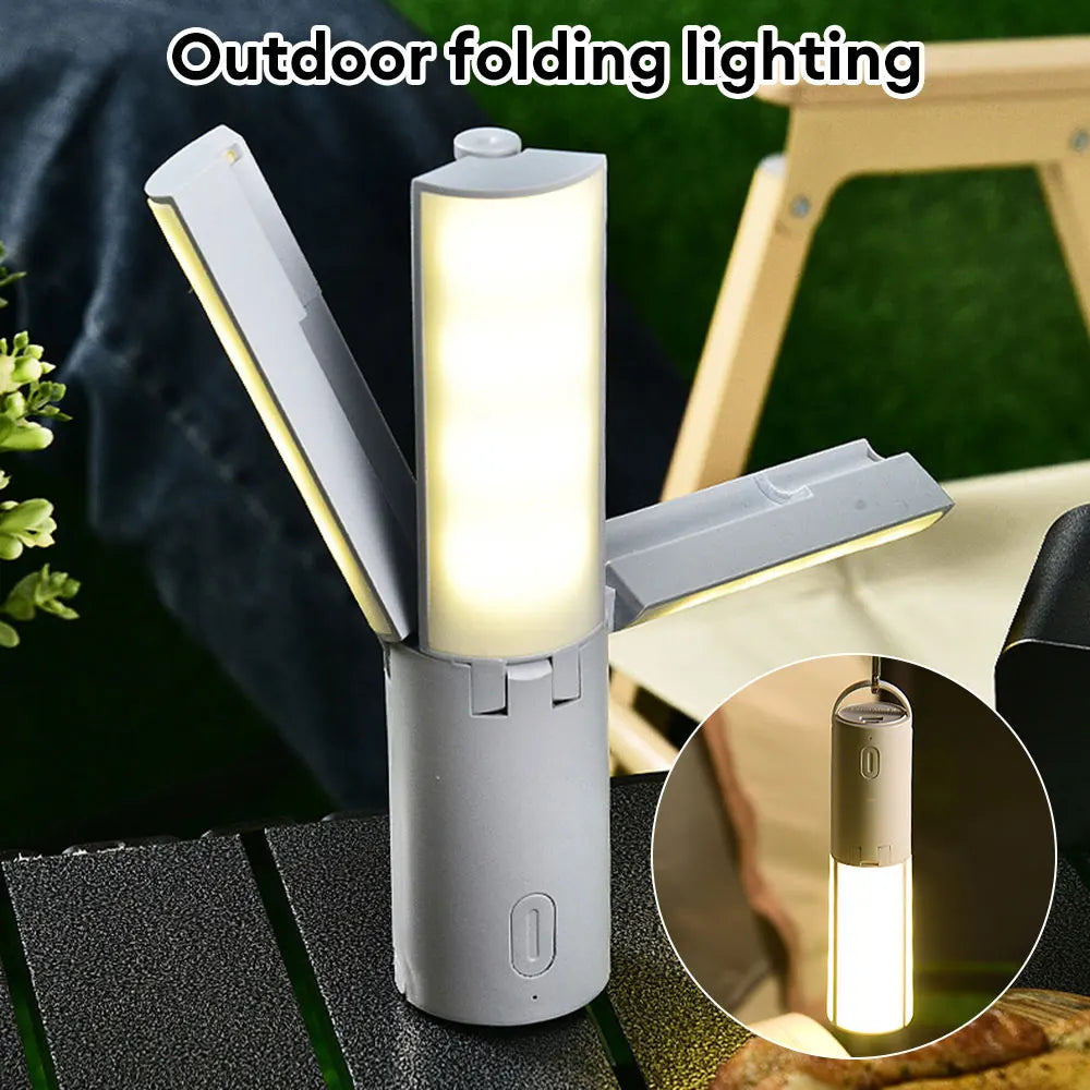 Folding Camping Lamp Rechargeable Tent Hanging Light