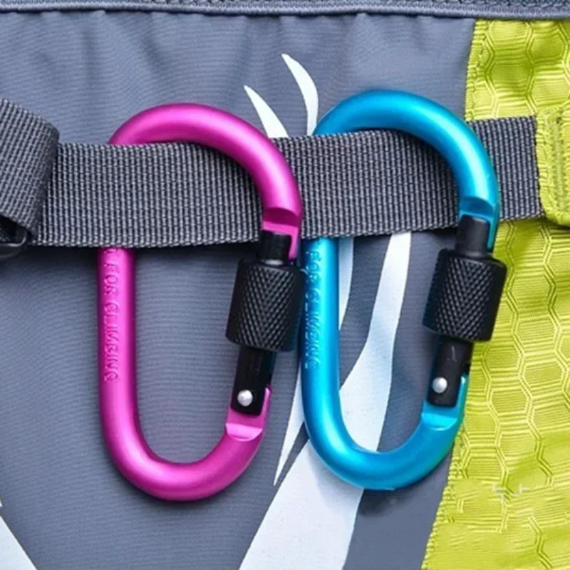 1Pcs Carabiner Climbing Travel Kit Camping Equipment Alloy Aluminum Survival Gear Camp Mountaineering Hook Outdoor Carabiner