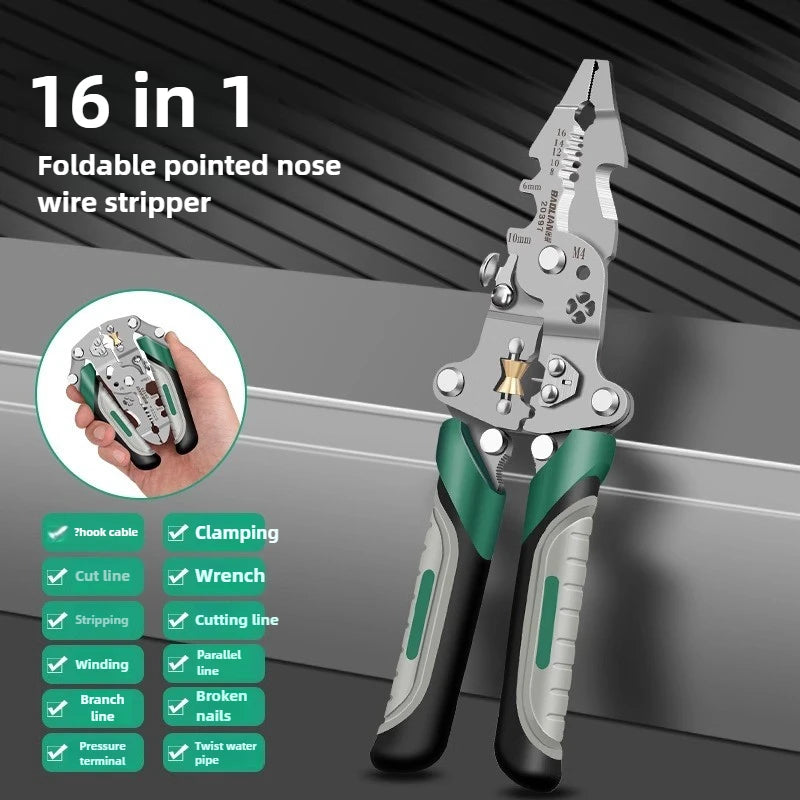 Multi Functional Foldable Electrician Specific Wire Cutting Pliers